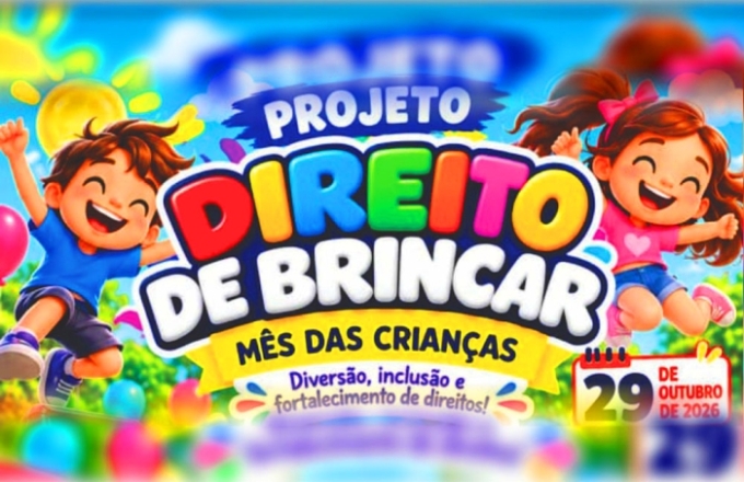 Projeto Direito de Brincar promete tarde de muita diversão para as crianças