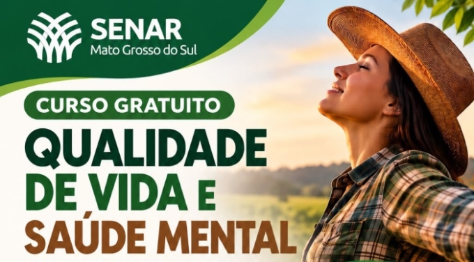 SENAR oferece curso gratuito de Qualidade de Vida e Saúde Mental em Alcinópolis