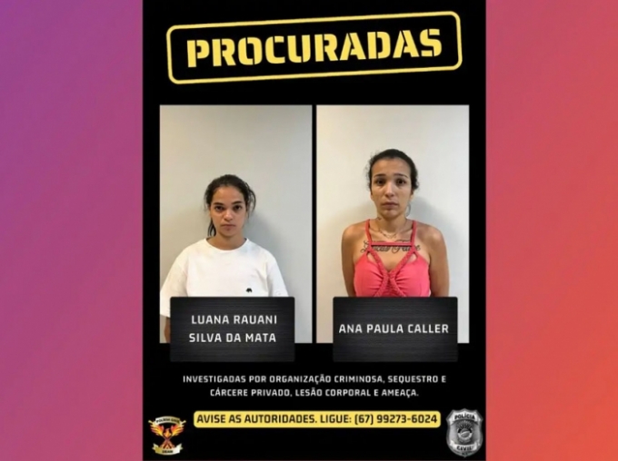 Polícia de Campo Grande procura mulheres envolvidas em sequestro