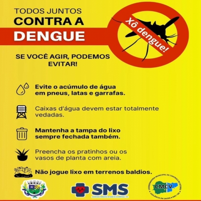 ALCINÓPOLIS: Vamos juntos eliminar o mosquito da dengue!
