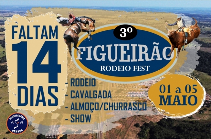 Faltam 14 dias para o “3º Rodeio Fest de Figueirão”.