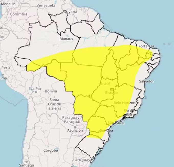 Todas as regiões do Brasil devem ter baixa umidade nesta terça. Todas as regiões do Brasil devem ter baixa umidade nesta terça.