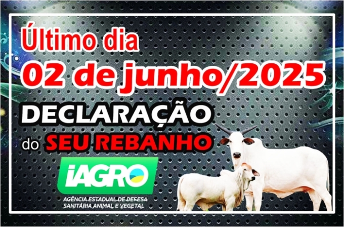Produtores rurais têm até 2 de junho para declarar rebanho em MS Produtores rurais têm até 2 de junho para declarar rebanho em MS