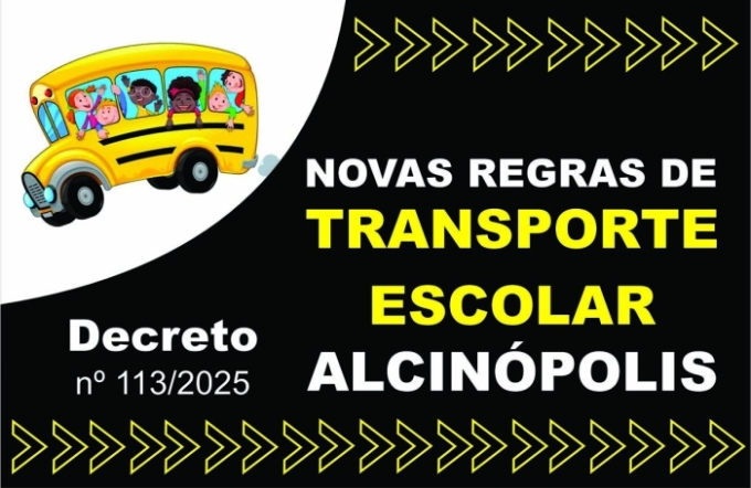 Prefeitura de Alcinópolis publica regras para transporte escolar no município Prefeitura de Alcinópolis publica regras para transporte escolar no município