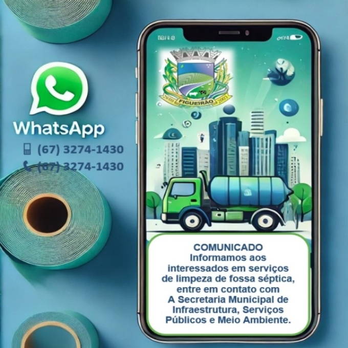 Prefeitura de Figueirão oferece serviço de limpeza de fossa séptica; saiba como solicitar Prefeitura de Figueirão oferece serviço de limpeza de fossa séptica; saiba como solicitar