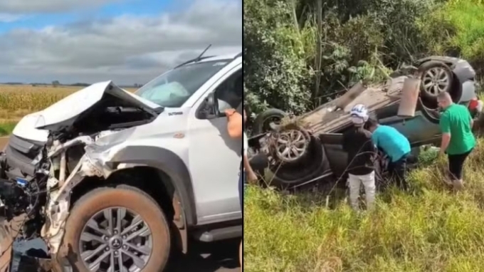 Motorista morre preso às ferragens após carro capotar em rodovia de MS Motorista morre preso às ferragens após carro capotar em rodovia de MS
