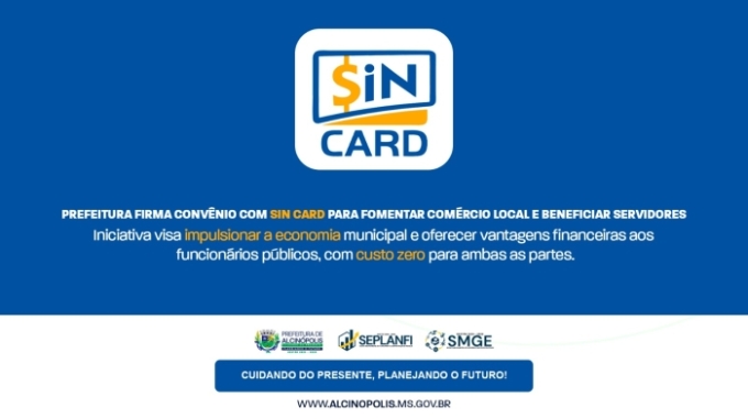 Alcinópolis firma convênio com SIN CARD para fortalecer comércio e beneficiar servidores Alcinópolis firma convênio com SIN CARD para fortalecer comércio e beneficiar servidores