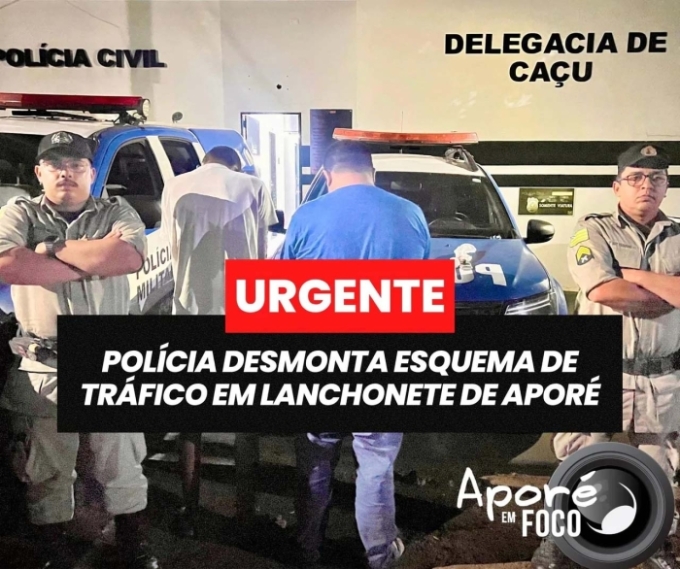 Operação da Polícia Civil desarticula esquema de tráfico de drogas em Aporé Operação da Polícia Civil desarticula esquema de tráfico de drogas em Aporé
