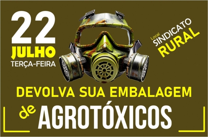 Sindicato Rural de Alcinópolis promove ação para recolhimento de embalagens de agrotóxicos no dia 22 de julho Sindicato Rural de Alcinópolis promove ação para recolhimento de embalagens de agrotóxicos no dia 22 de julho