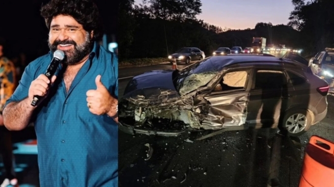 Fabiano, dupla de Cesar Menotti, sofre acidente em rodovia: ‘Carro acabou’ Fabiano, dupla de Cesar Menotti, sofre acidente em rodovia: ‘Carro acabou’