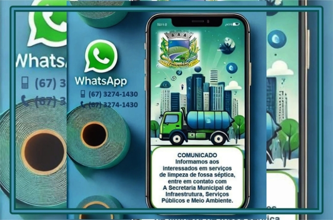 Prefeitura de Figueirão divulga serviço de limpeza de fossa séptica para a população Prefeitura de Figueirão divulga serviço de limpeza de fossa séptica para a população