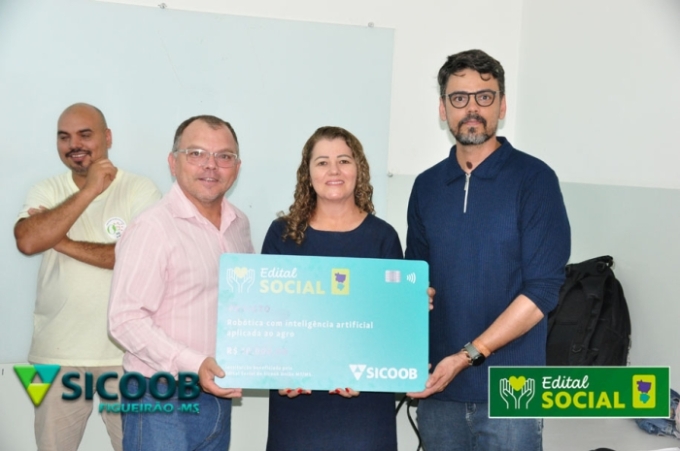 Projeto de robótica aplicada ao agro recebe R$ 10 mil do Edital Social do Sicoob em Figueirão Projeto de robótica aplicada ao agro recebe R$ 10 mil do Edital Social do Sicoob em Figueirão