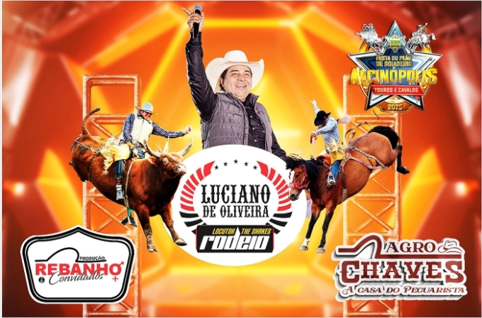 Luciano de Oliveira retorna para narrar o rodeio da Festa do Peão de Alcinópolis Luciano de Oliveira retorna para narrar o rodeio da Festa do Peão de Alcinópolis