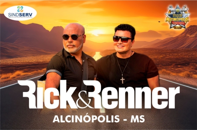 Rick & Renner se apresentam hoje em Alcinópolis; sindicato orienta chegar cedo Rick & Renner se apresentam hoje em Alcinópolis; sindicato orienta chegar cedo