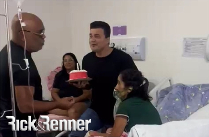 Fã realiza sonho ao receber visita surpresa de Rick e Renner em hospital de Alcinópolis Fã realiza sonho ao receber visita surpresa de Rick e Renner em hospital de Alcinópolis