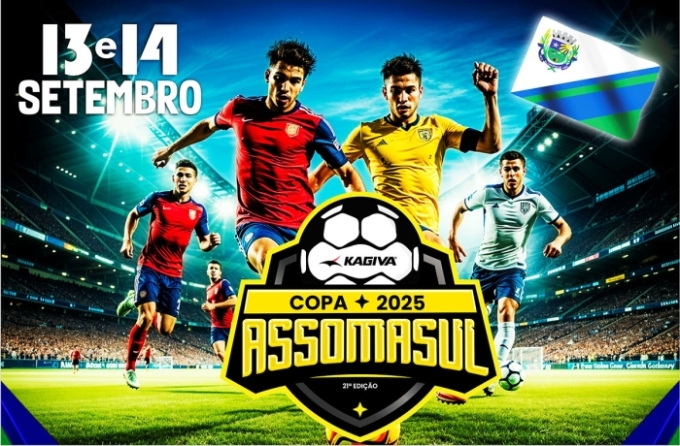 Copa ASSOMASUL 2025 em Alcinópolis dia 13 e 14 de setembro