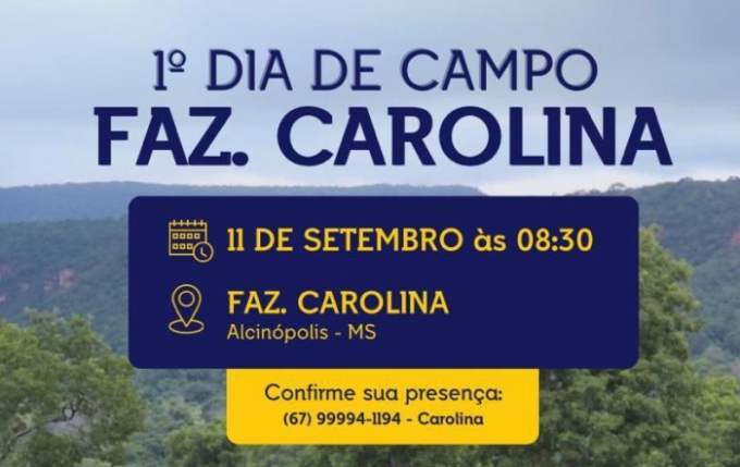 CONVITE: Dia de Campo em Alcinópolis, dia 11 de setembro