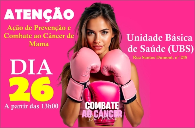 Figueirão terá ação de prevenção e combate ao câncer de mama
