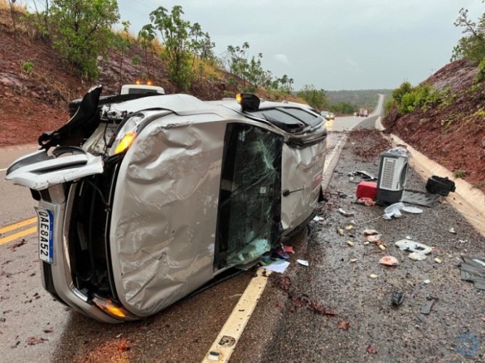 Três pessoas ficam feridas em grave acidente entre Coxim e Alcinópolis Três pessoas ficam feridas em grave acidente entre Coxim e Alcinópolis