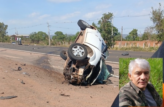 Colisão frontal na BR-163 em Coxim deixa motorista morto e preso às ferragens Colisão frontal na BR-163 em Coxim deixa motorista morto e preso às ferragens