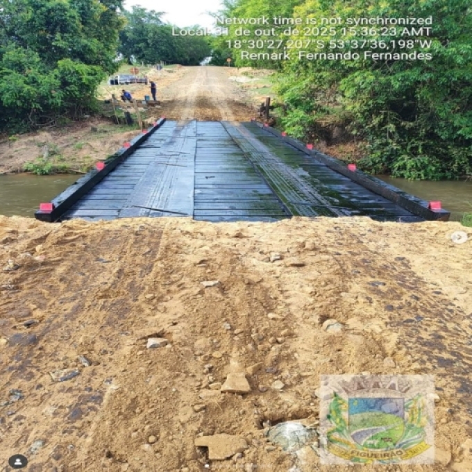 Ponte do Mirassol está liberada para o tráfego em Figueirão
