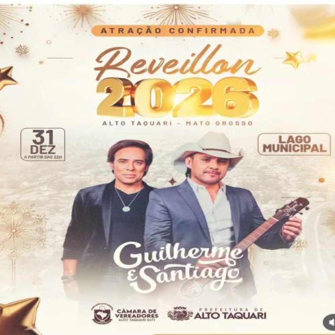 Guilherme & Santiago são confirmados como atração principal do Réveillon 2026 em Alto Taquari