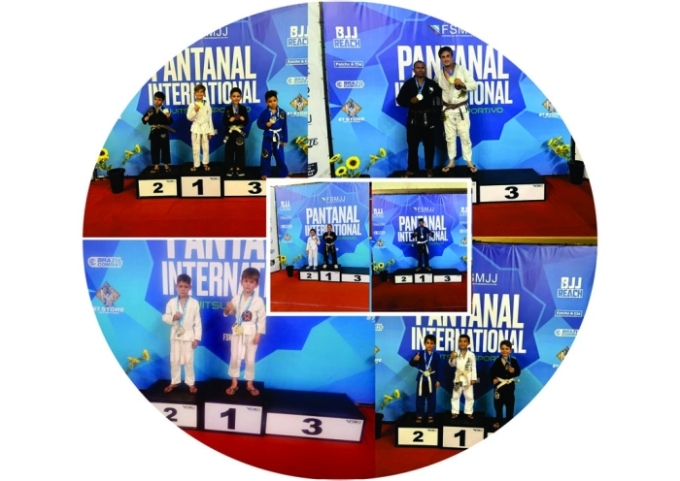 Atletas de Alcinópolis conquistam medalhas no Pantanal Internacional de Jiu-Jítsu Desportivo, em Campo Grande