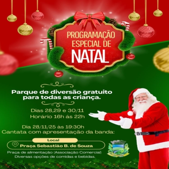 Figueirão promove programação especial de Natal com parque de diversões gratuito para crianças