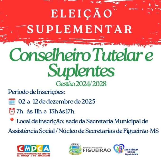 Figueirão abre inscrições para escolha de novo conselheiro tutelar