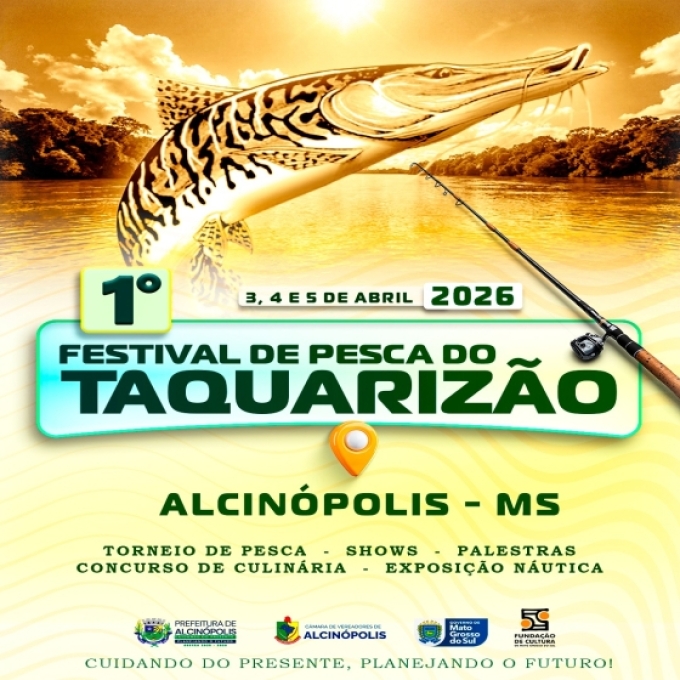 Preparem para o 1º Festival de Pesca do Taquarizão em Alcinópolis 2026