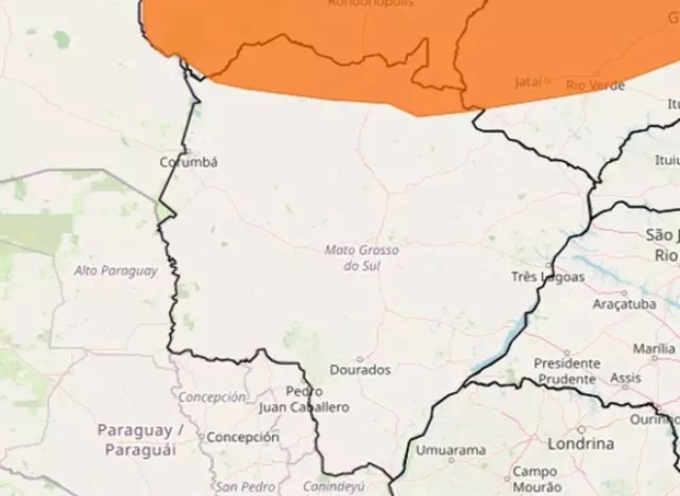 Chuva intensa e vento de até 100 kmh podem atingir Alcinópolis e mais 5 cidades de MS