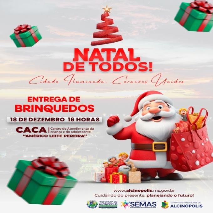 Prefeitura de Alcinópolis convida as crianças para o “NATAL DE TODOS”