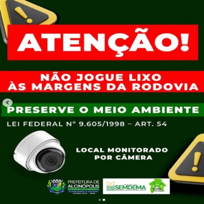 Prefeitura de Alcinópolis reforça orientações sobre descarte correto de lixo e muda ponto para recicláveis