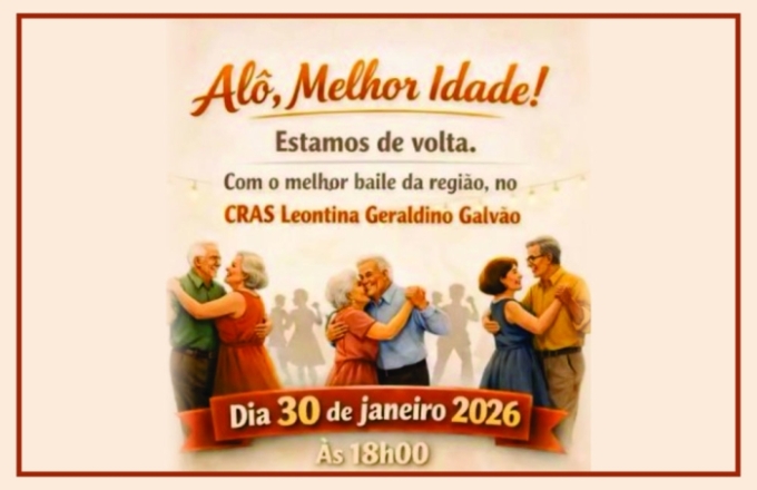 Baile da Melhor Idade retorna ao CRAS de Figueirão nesta sexta-feira