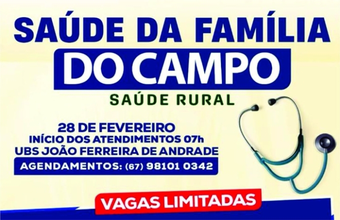 Alcinópolis terá ação de saúde para famílias da zona rural no fim de fevereiro