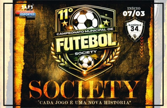 Campeonato Municipal de Futebol Society começa neste sábado em Alcinópolis