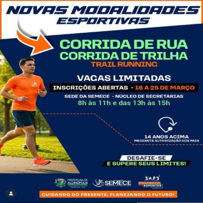 Alcinópolis abre inscrições para corrida de rua e trail running