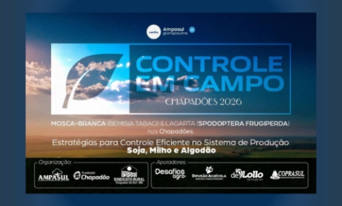 “Controle em Campo – Chapadões 2026” discute manejo de pragas nas culturas de soja, milho e algodão