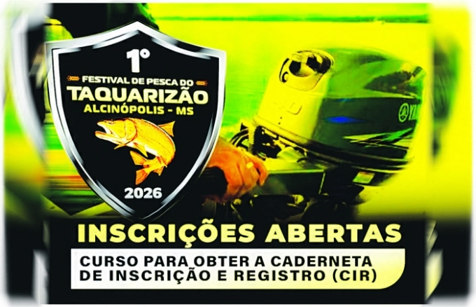Alcinópolis abre inscrições para curso de habilitação de piloteiros do 1º Festival de Pesca do Taquariz&atilde