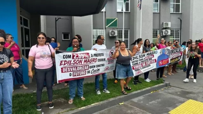 Professores de Coxim rejeitam reajuste de 2,89% e prometem “cruzar os braço