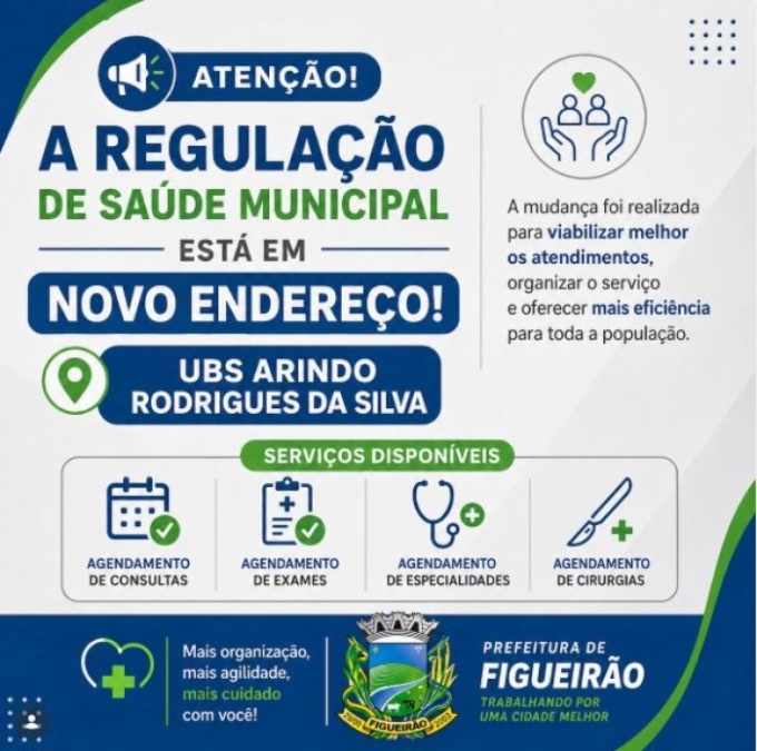 Regulação de Saúde de Figueirão passa a funcionar em novo endereço