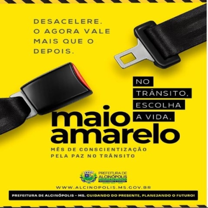 Alcinópolis reforça conscientização no trânsito com campanha Maio Amarelo