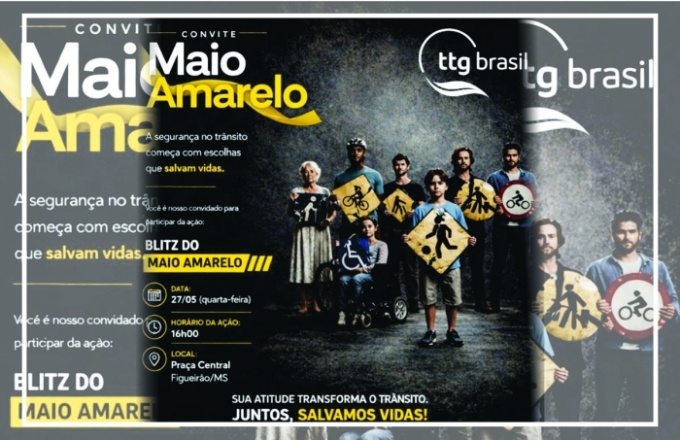 Empresa TTG Brasil convida a todos para a “Blitz Maio Amarelo”, em Figueirão