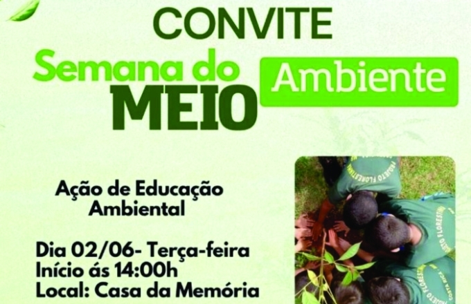 Semana do Meio Ambiente terá ação de educação ambiental com Projeto Florestinha em Figueirão