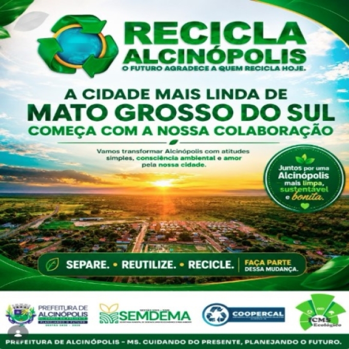 Recicla Alcinópolis incentiva população a adotar práticas sustentáveis no dia a dia