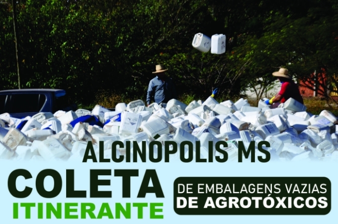 Atenção, agricultores de Alcinópolis: Coleta Itinerante de Embalagens de Agrotóxicos acontece nesta terça-feira
