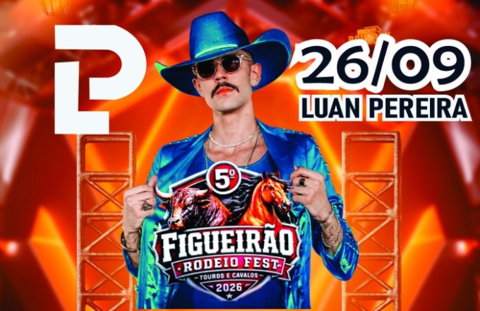 Luan Pereira encerra Rodeio Fest dos 23 anos de Figueirão com apresentação gratuita