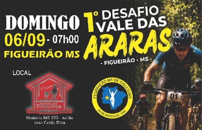 Figueirão se prepara para receber o 1º Desafio Vale das Araras, grande prova de ciclismo