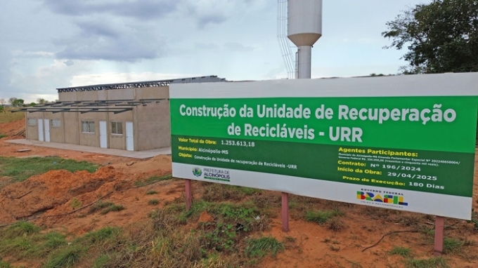 Alcinópolis avança na construção da Unidade de Recuperação de Recicláveis