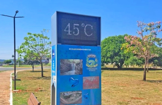 Figueirão enfrenta calor intenso e termômetro registra 45°C nesta segunda-feira
